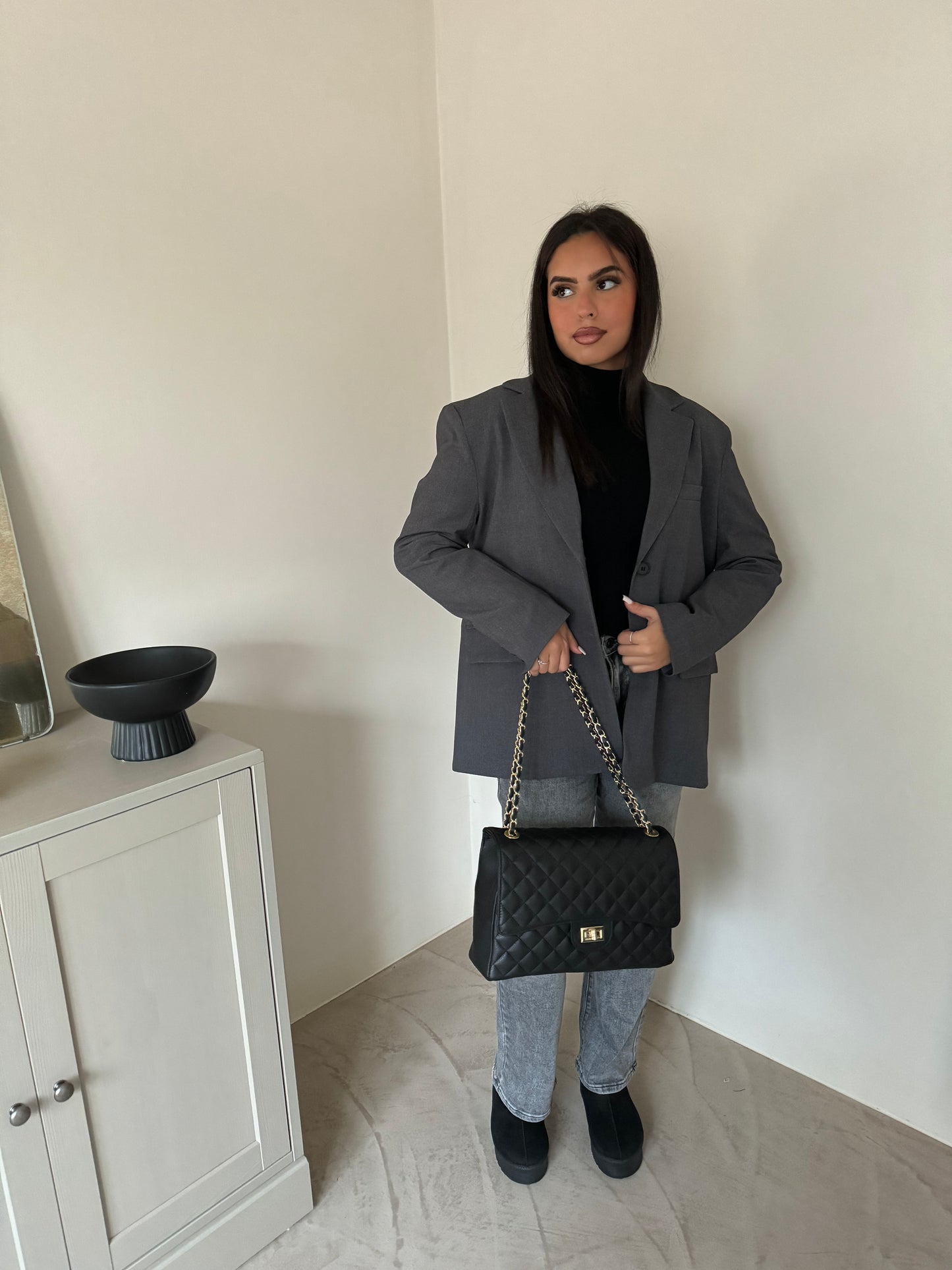 Jeans Gris Droit