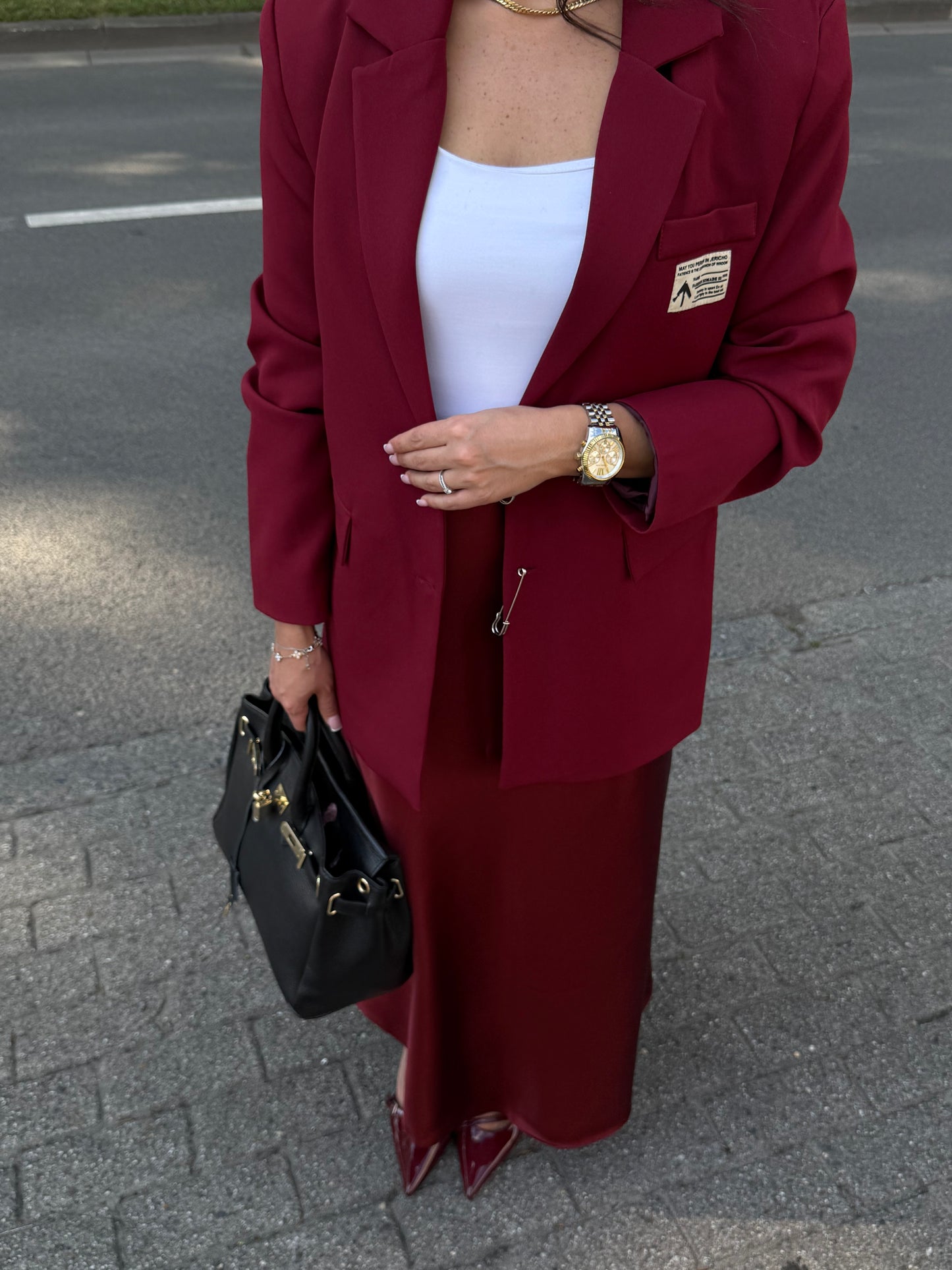 Blazer Epingles Bordeaux