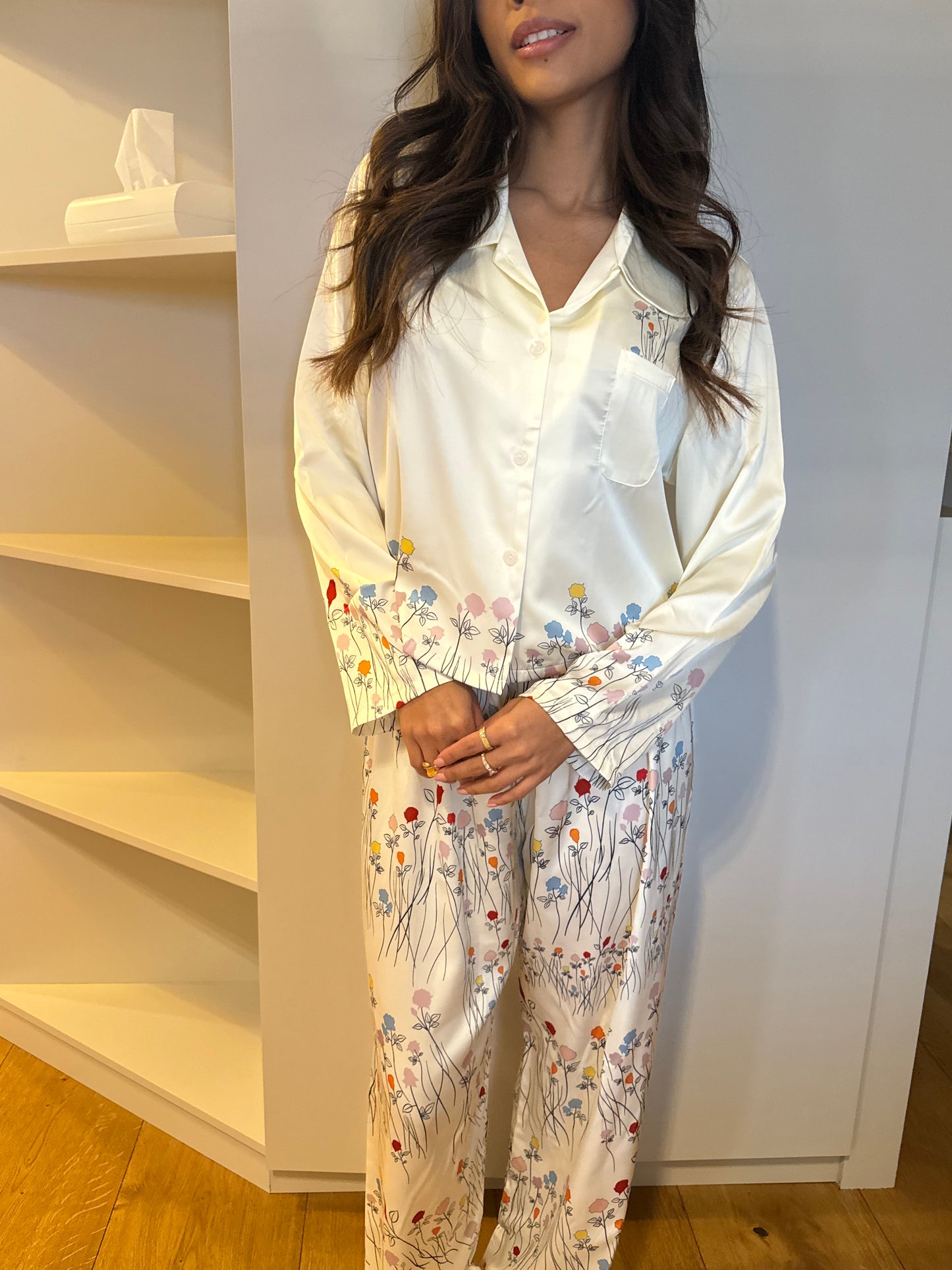 Pyjama Satin Fleurs