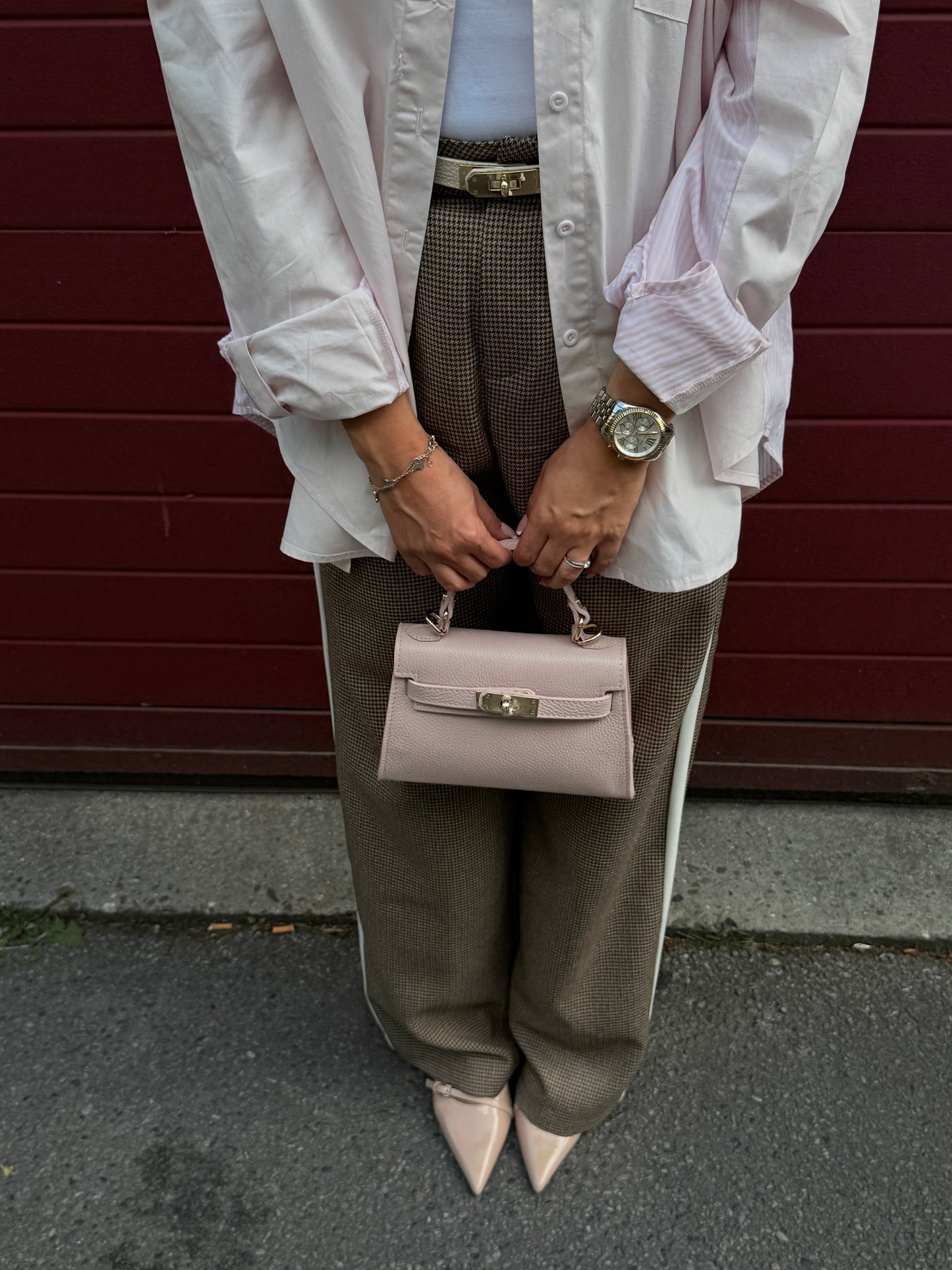 Pantalon Carreaux Marron