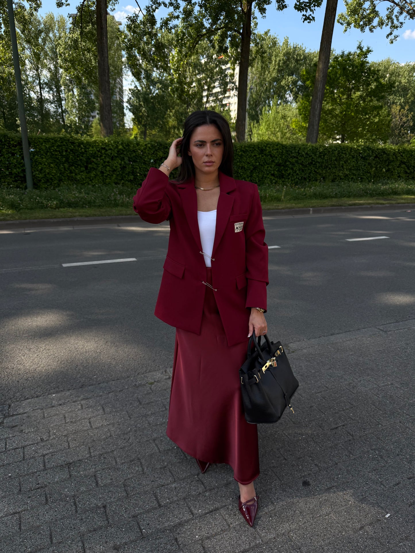 Blazer Epingles Bordeaux
