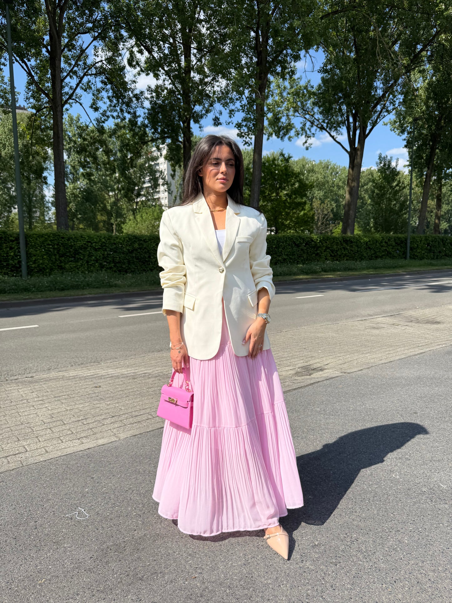 Jupe Plissé Rose